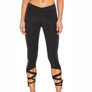 FP Movement by Free People Black Strappy Capri Leggings